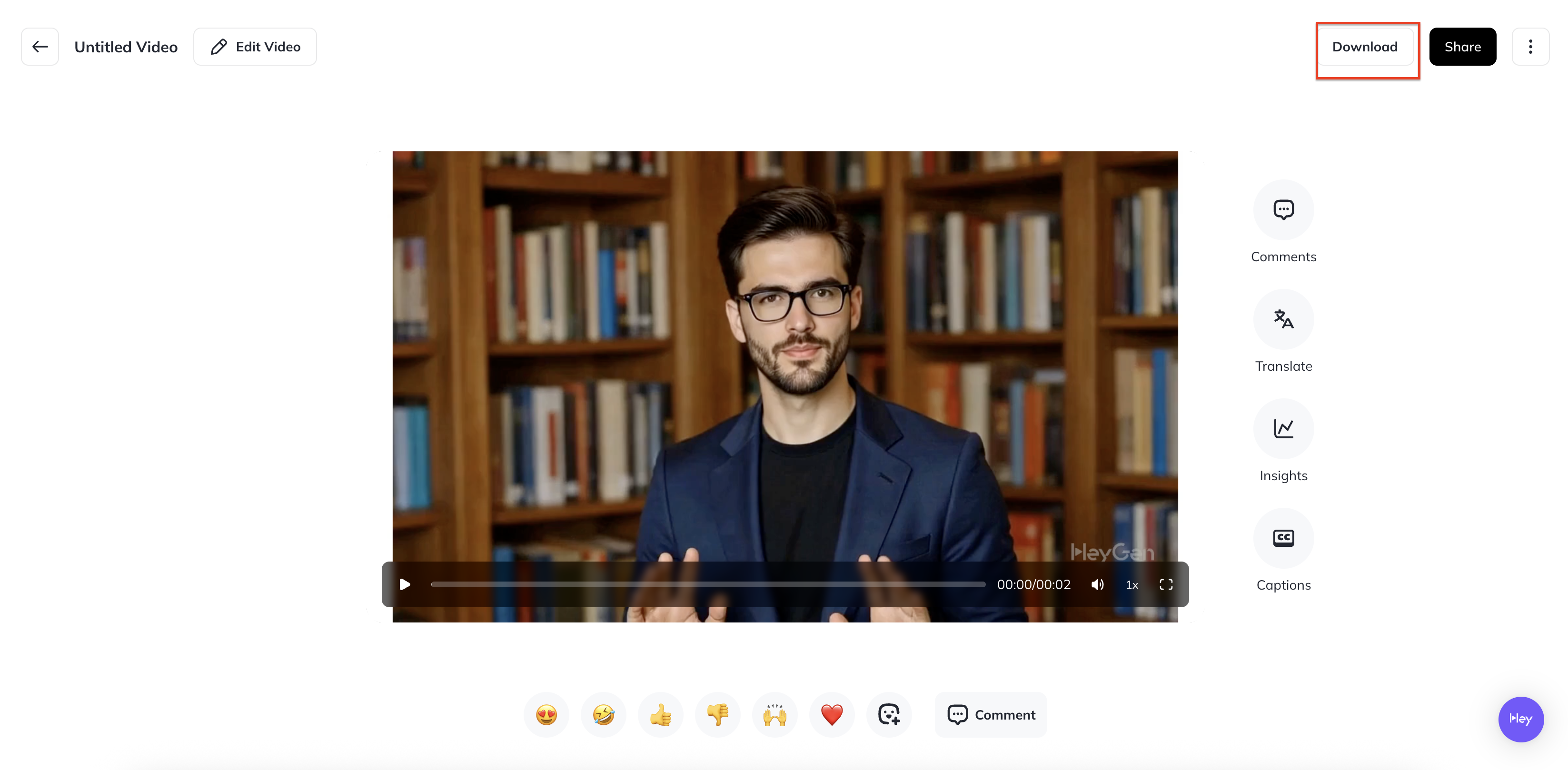 Generate and download the video