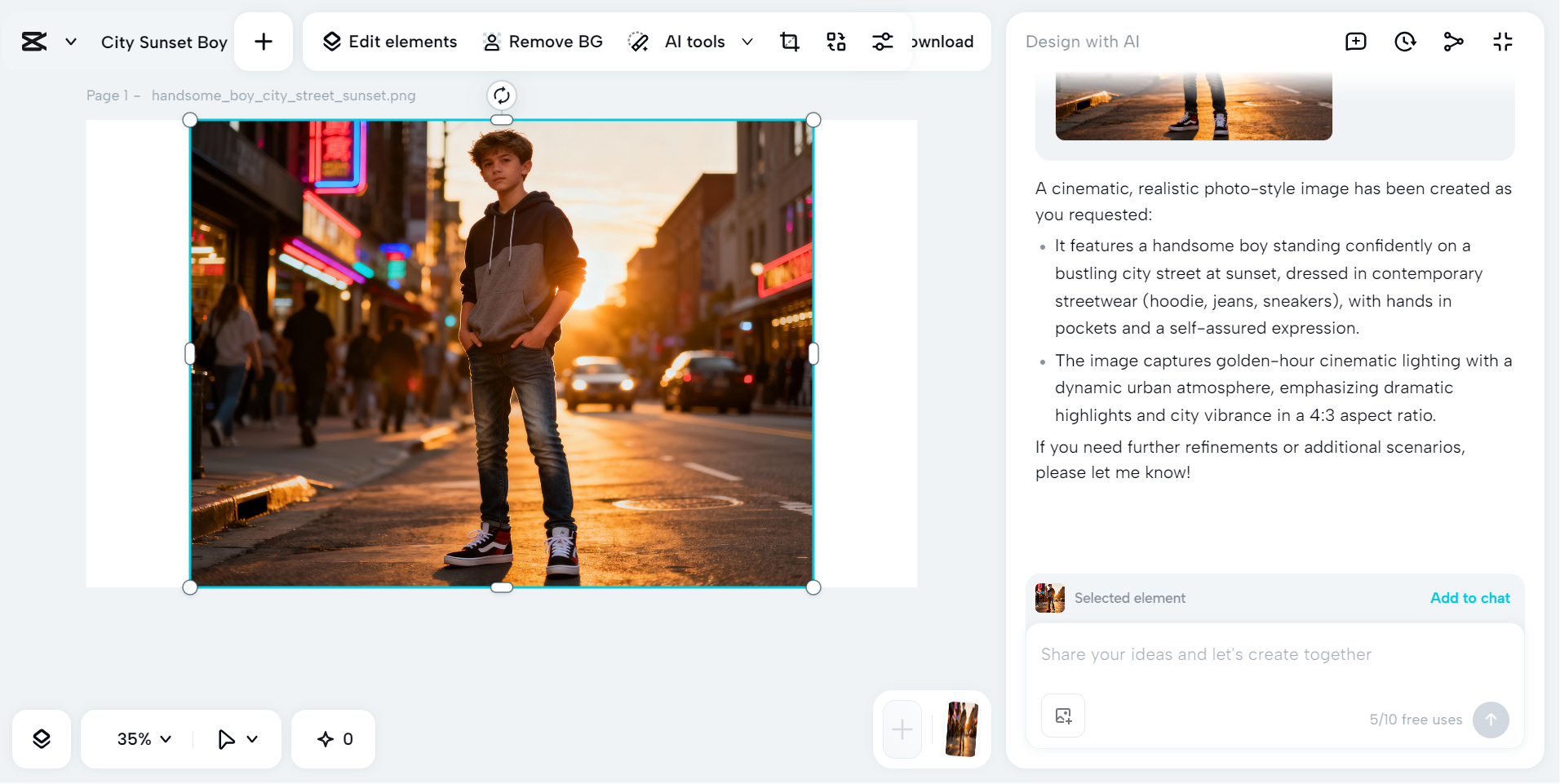 Interface of the CapCut desktop video editor - the best simple image editor