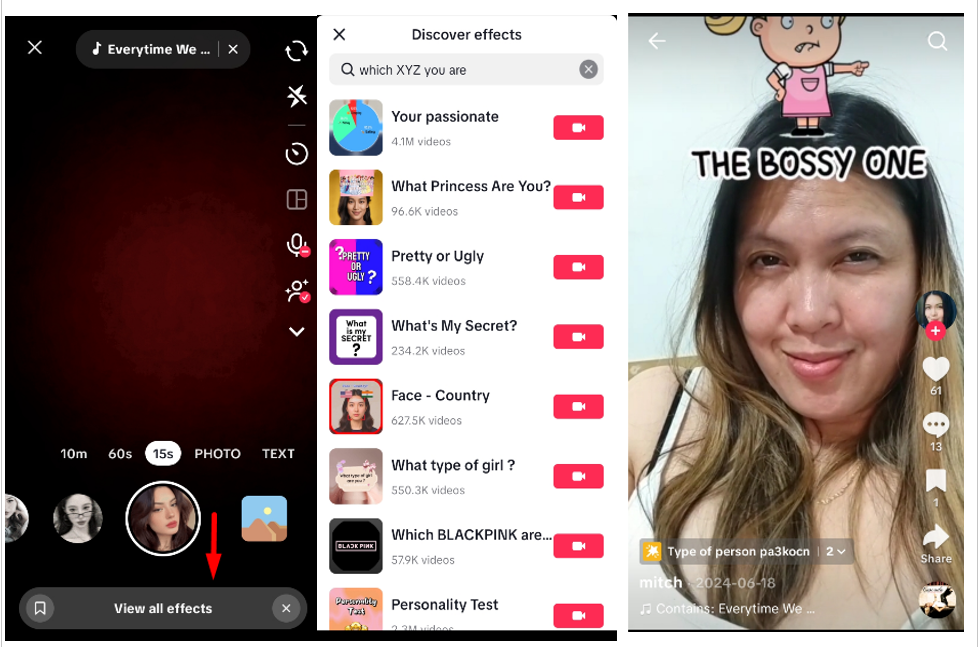 Which XYZ are you?- an amazing TikTok video effect