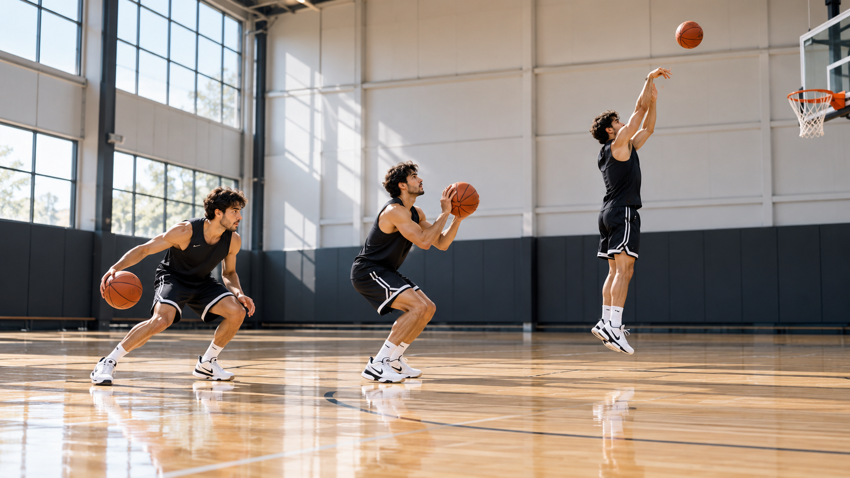dribble and shoot AI video example