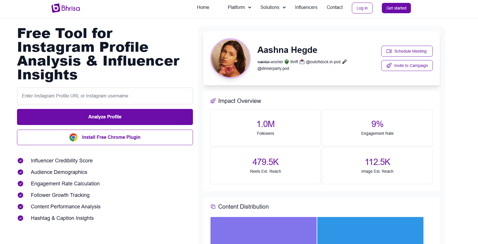 Bhrisa Analyseur de profil Instagram