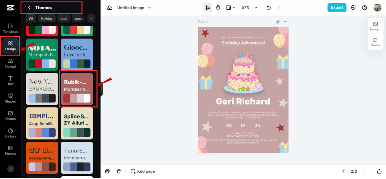 Pastel color themes