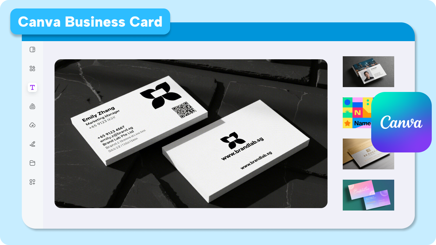 canva business card