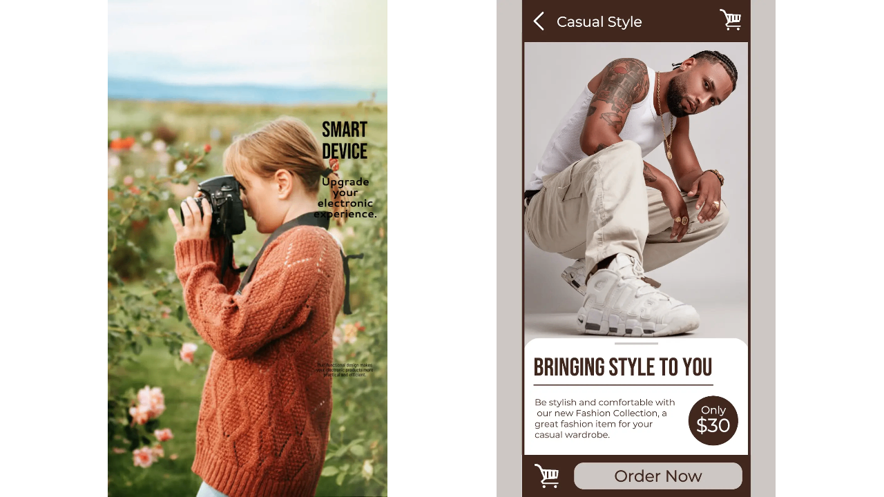 Bilderorientierte Posterideen-Beispiele