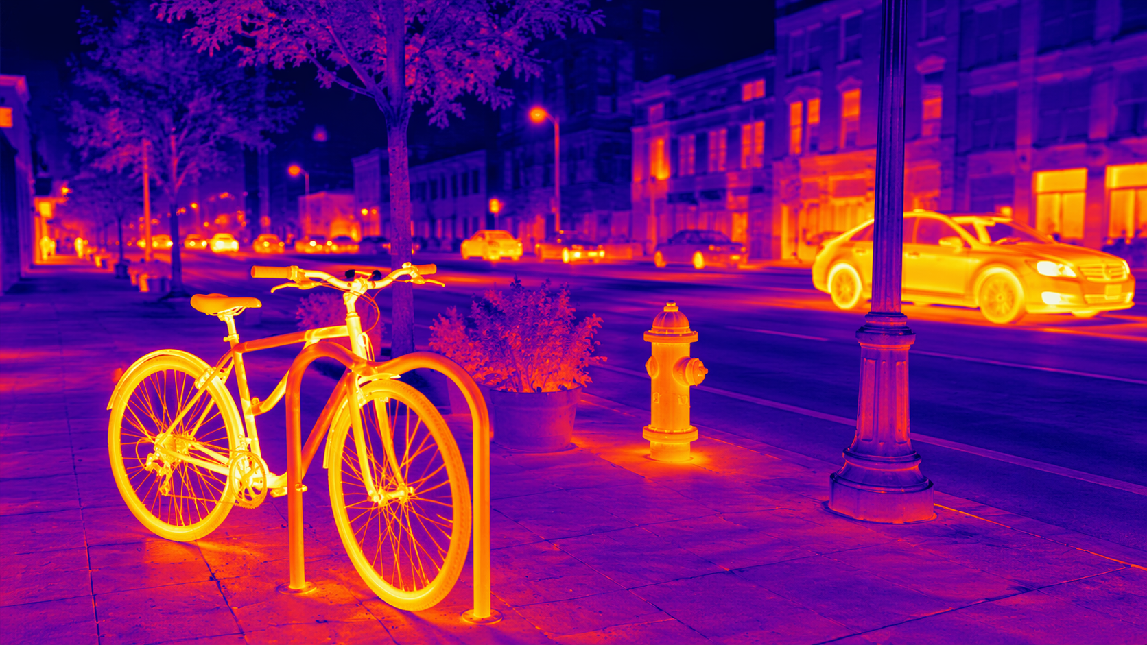 Dreamina thermal camera filter prompt example 3: Vivid Gradient Face