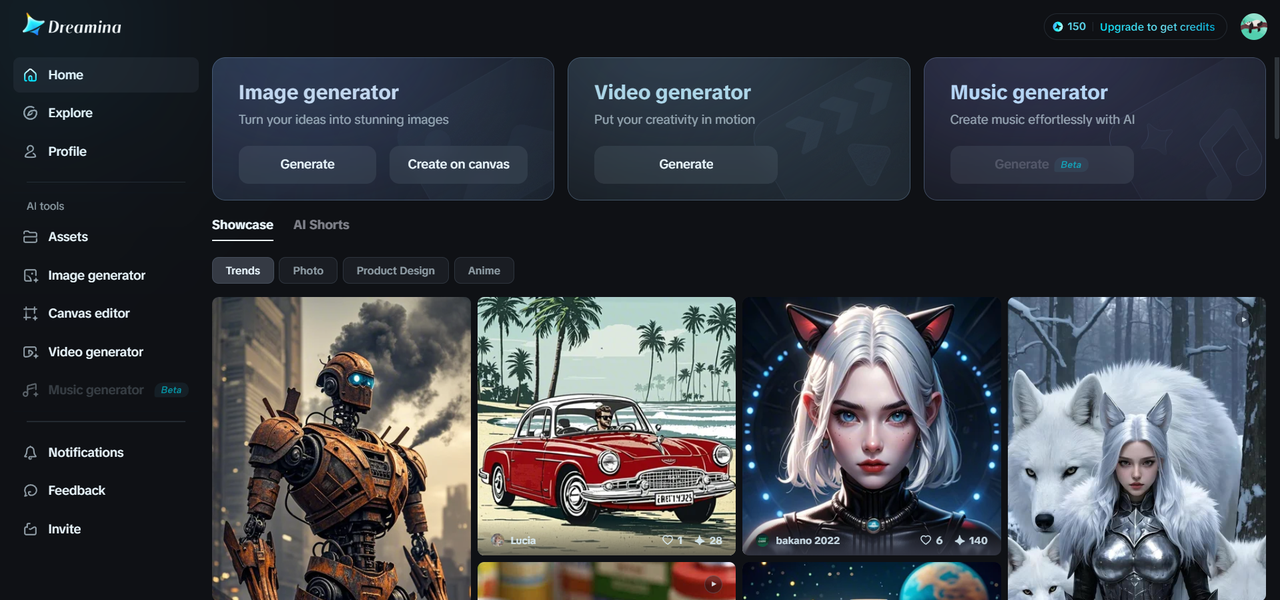Dreamina-Homepage