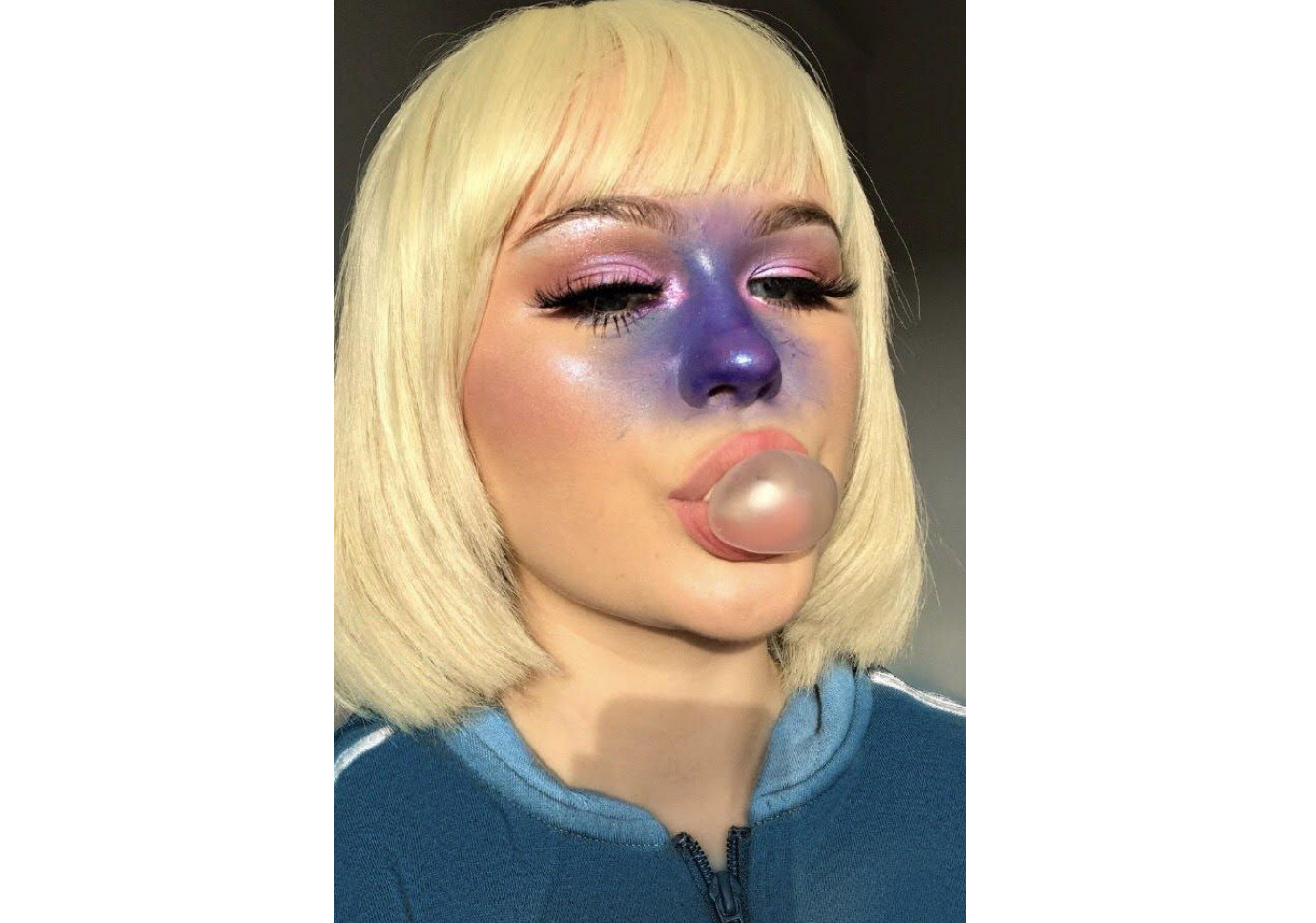 Violet Beauregarde - easy Halloween makeup look