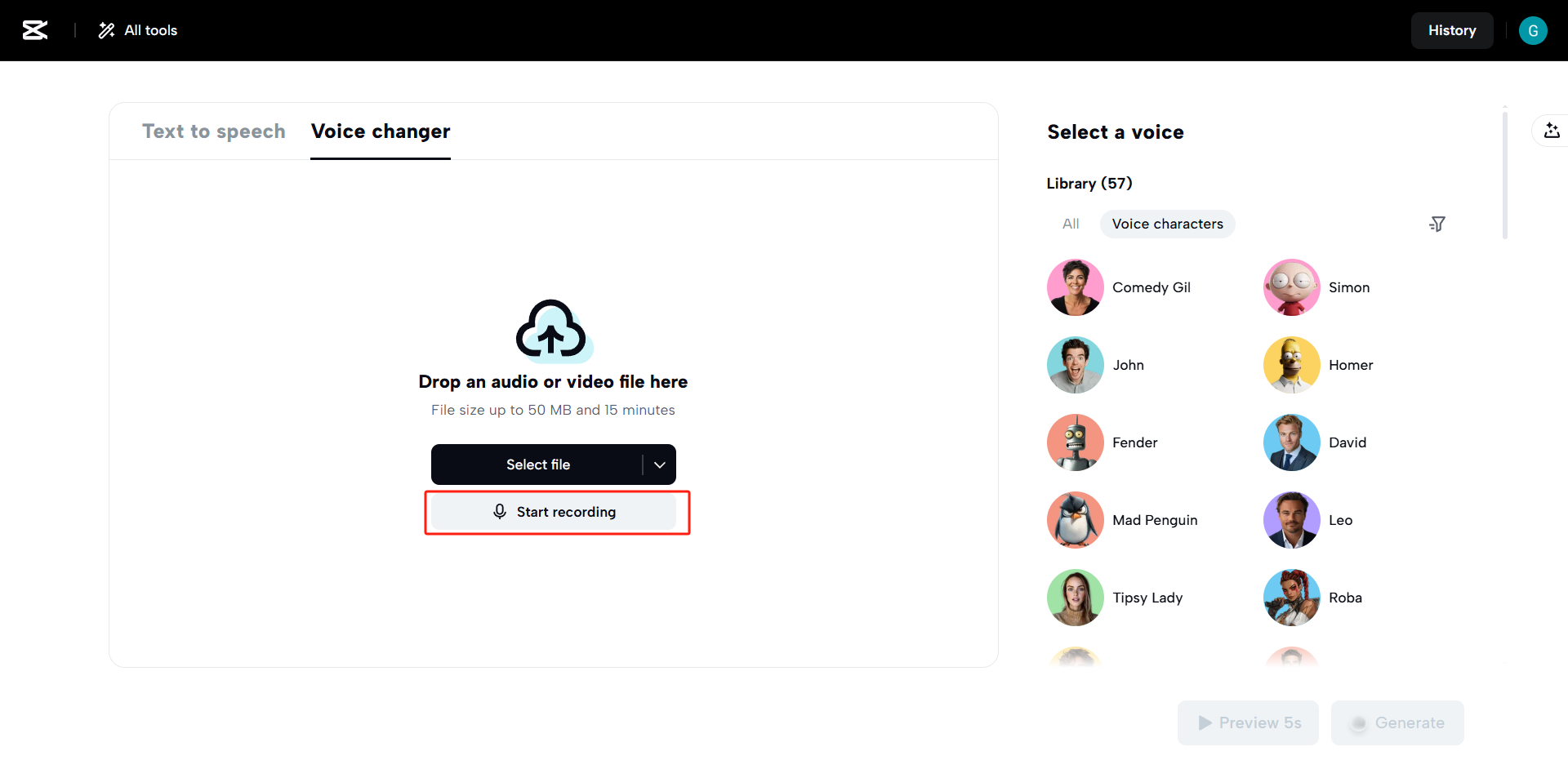 Snadné nahrávání hlasu