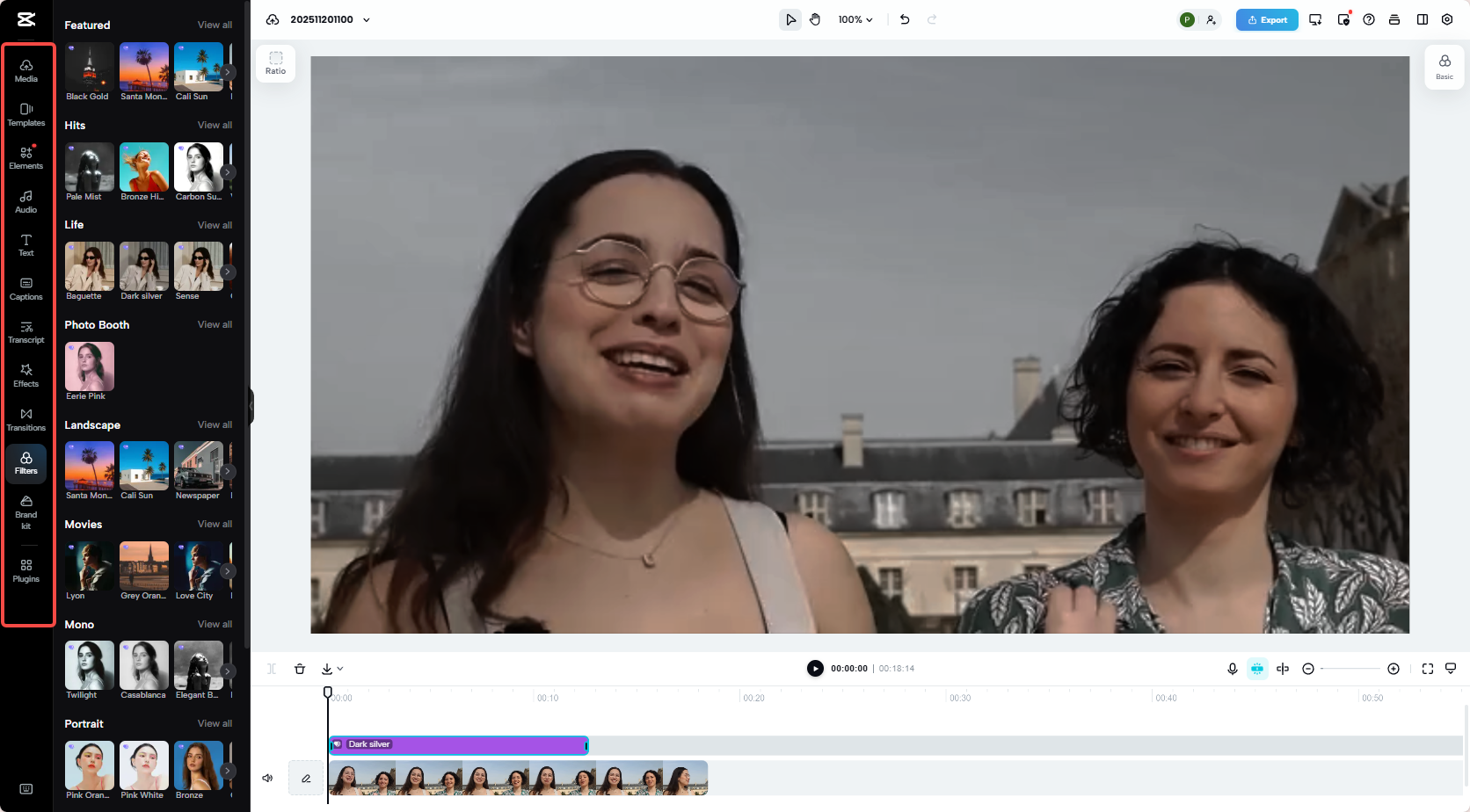 Customize your video using CapCut online