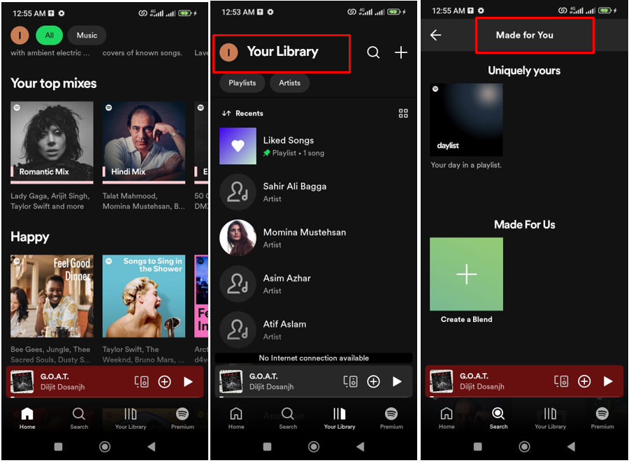 Spotify에서 가장 많이 재생된 노래를 검색하는 방법을 보여주는 이미지