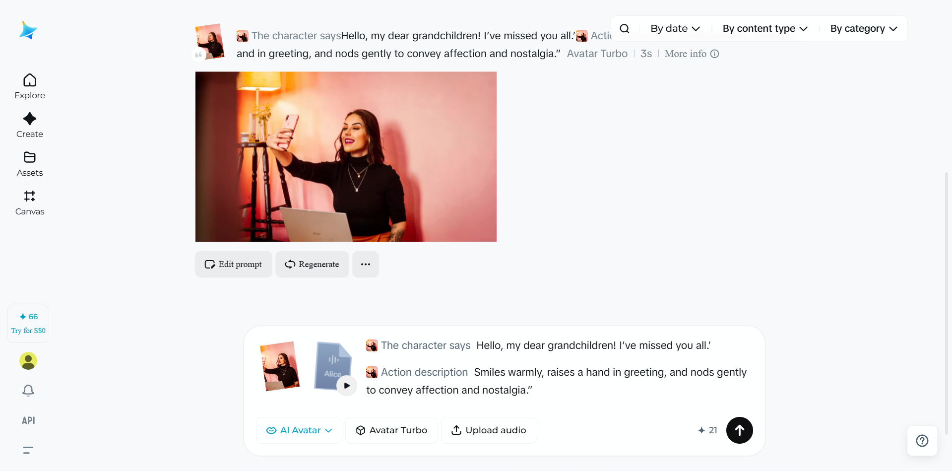 Create entertainment projects using a free talking avatar maker