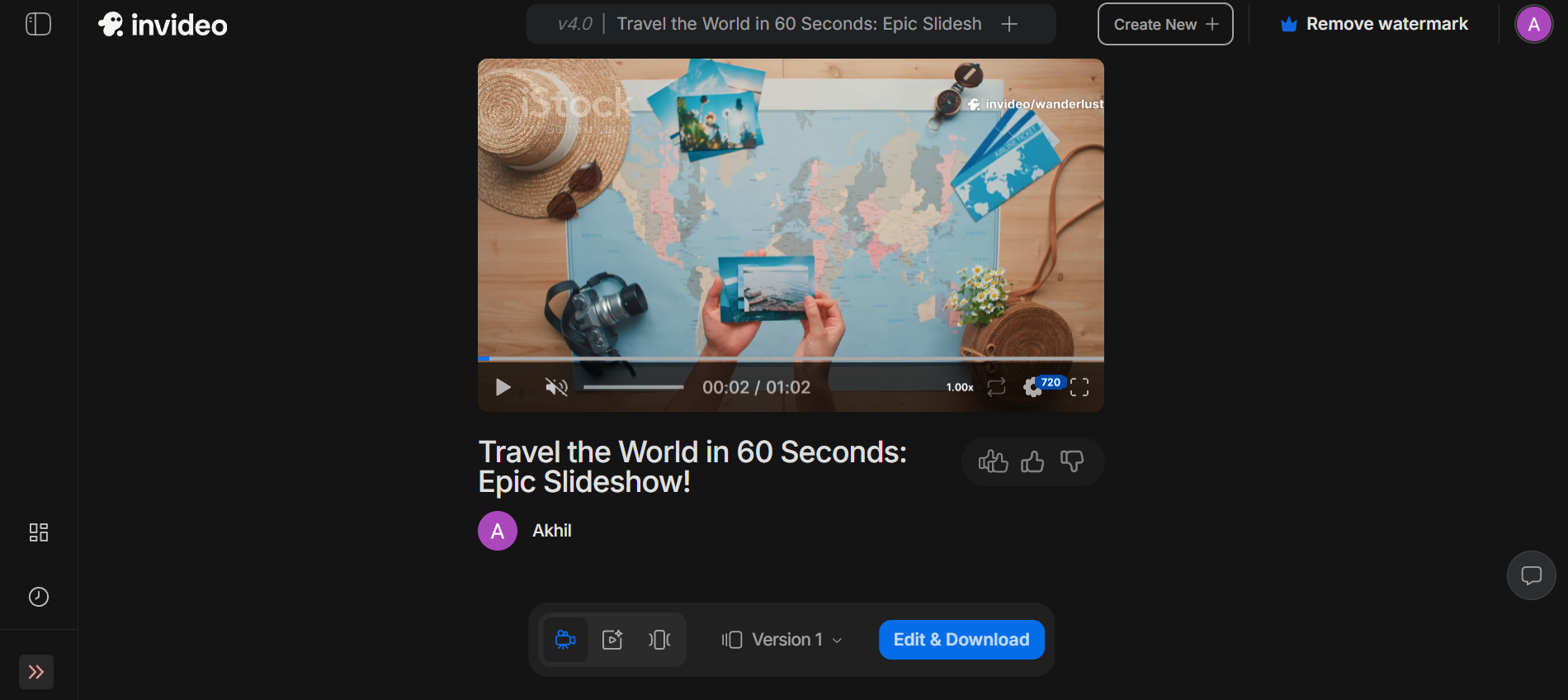 InVideo slideshow maker