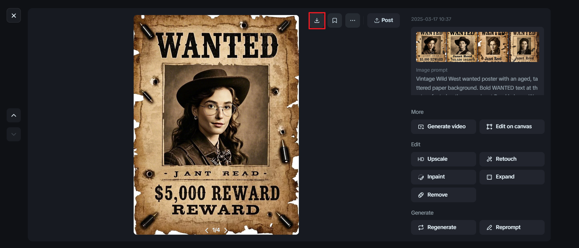 Creador de imágenes buscado