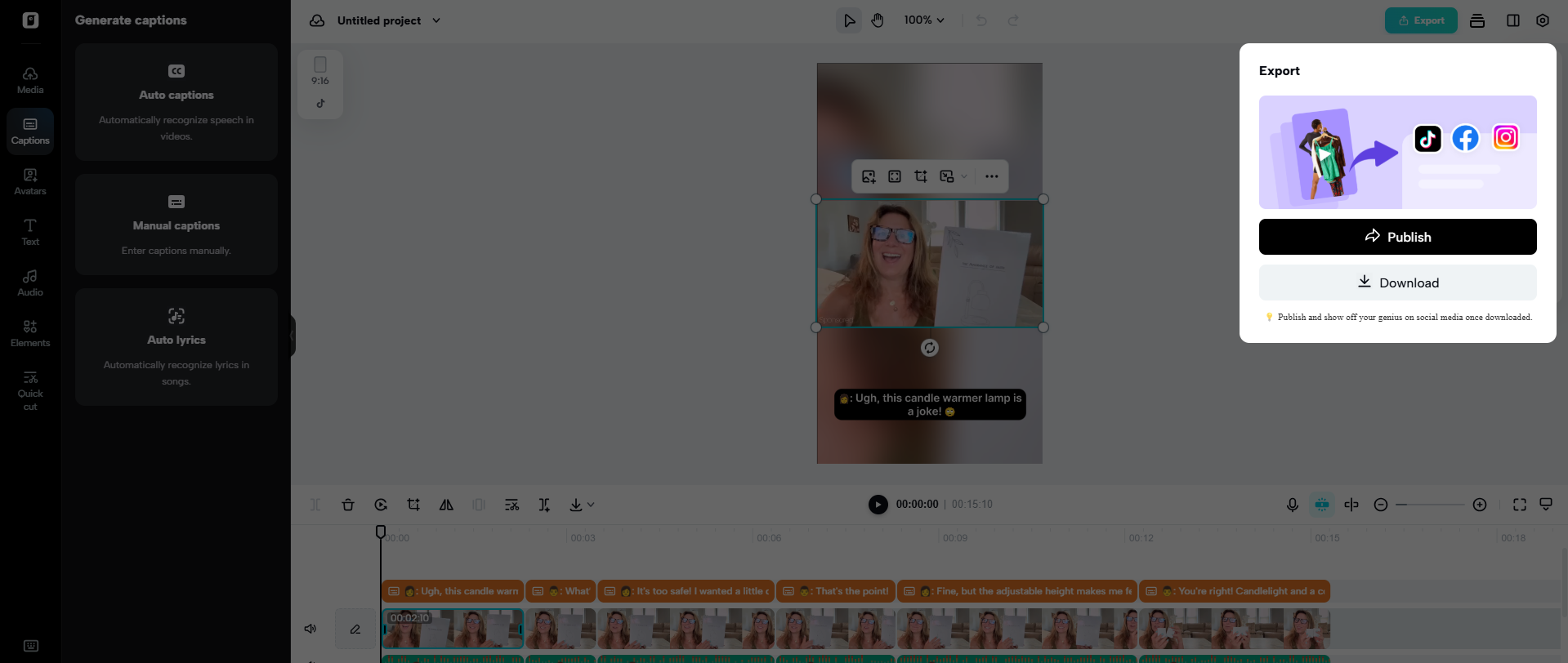 Exportar e compartilhar
