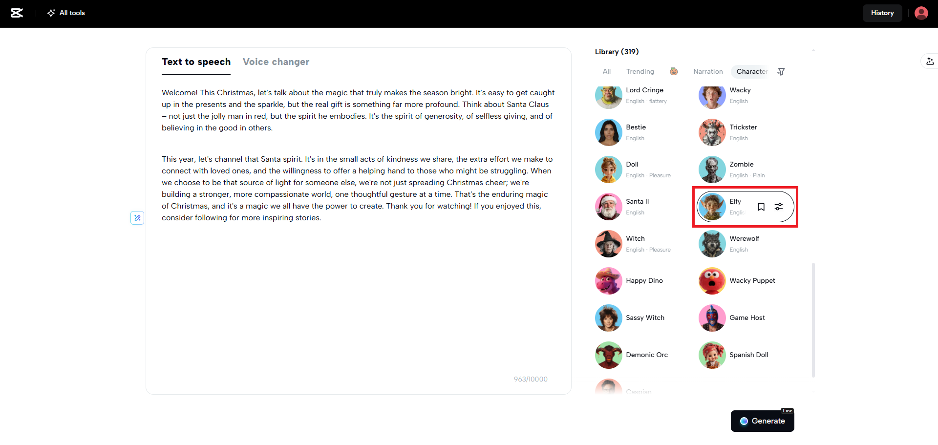 Finding the elf-centric voice