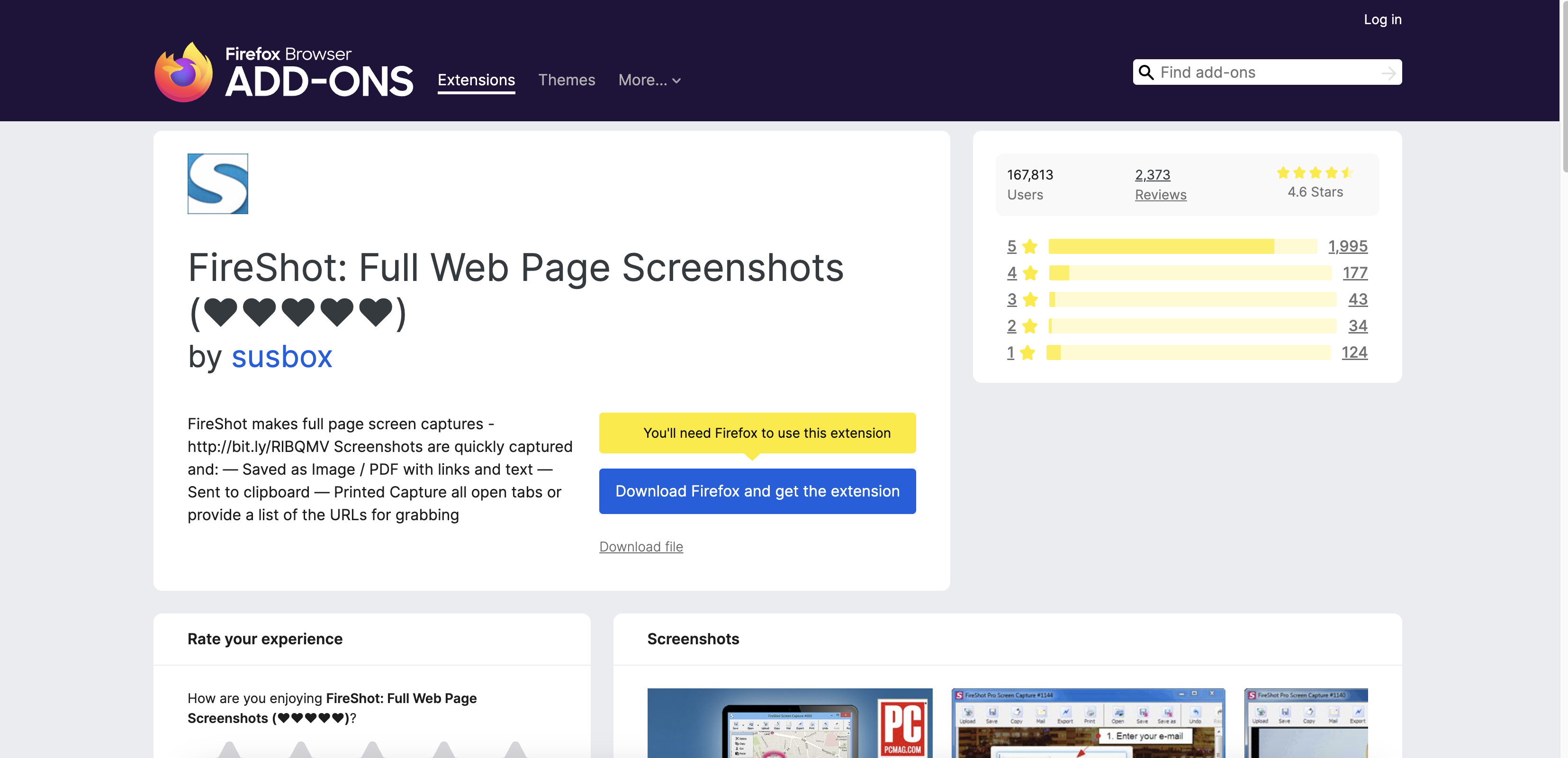 FireShot screenshots extension