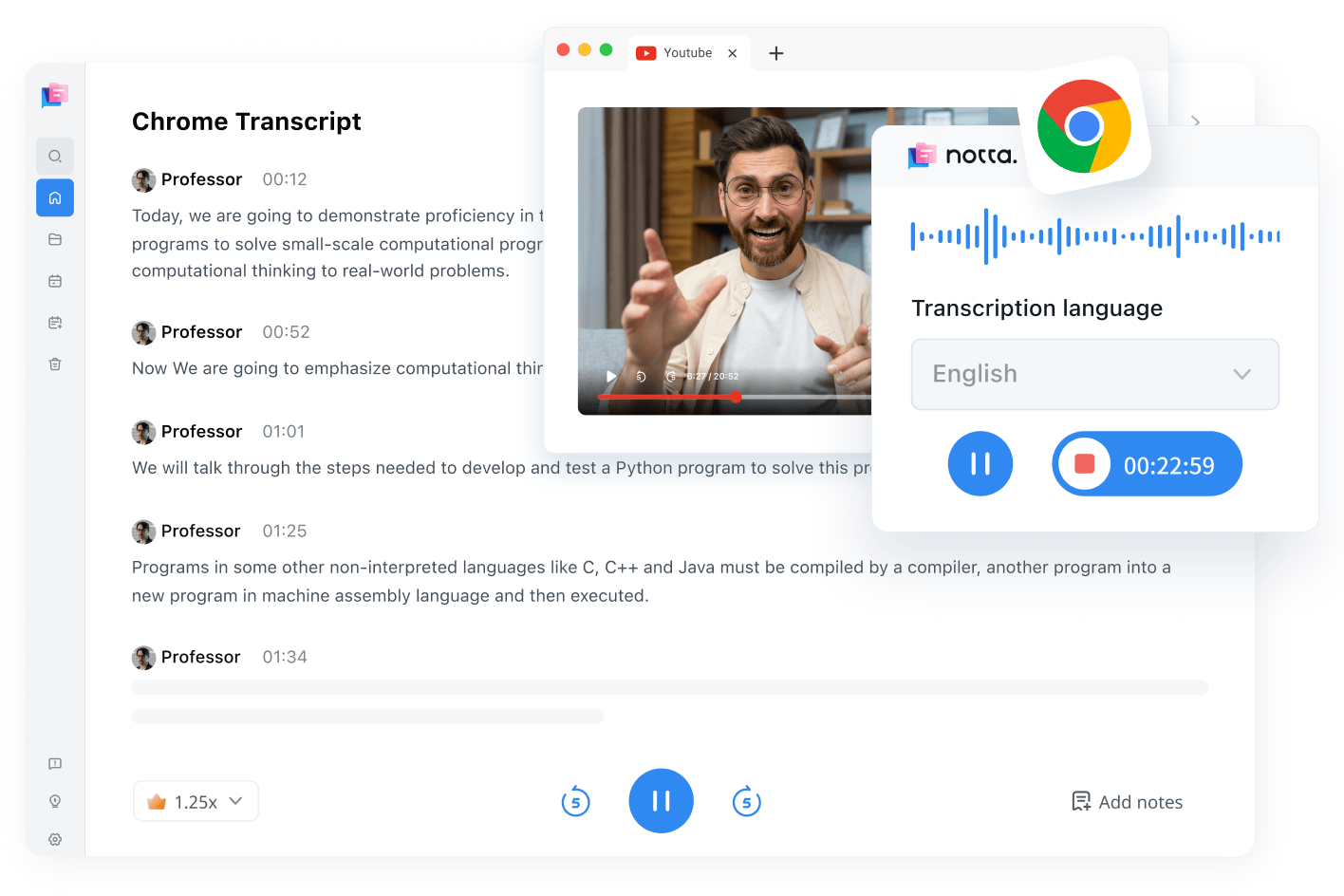 Notta - the best voice to text Chrome extension