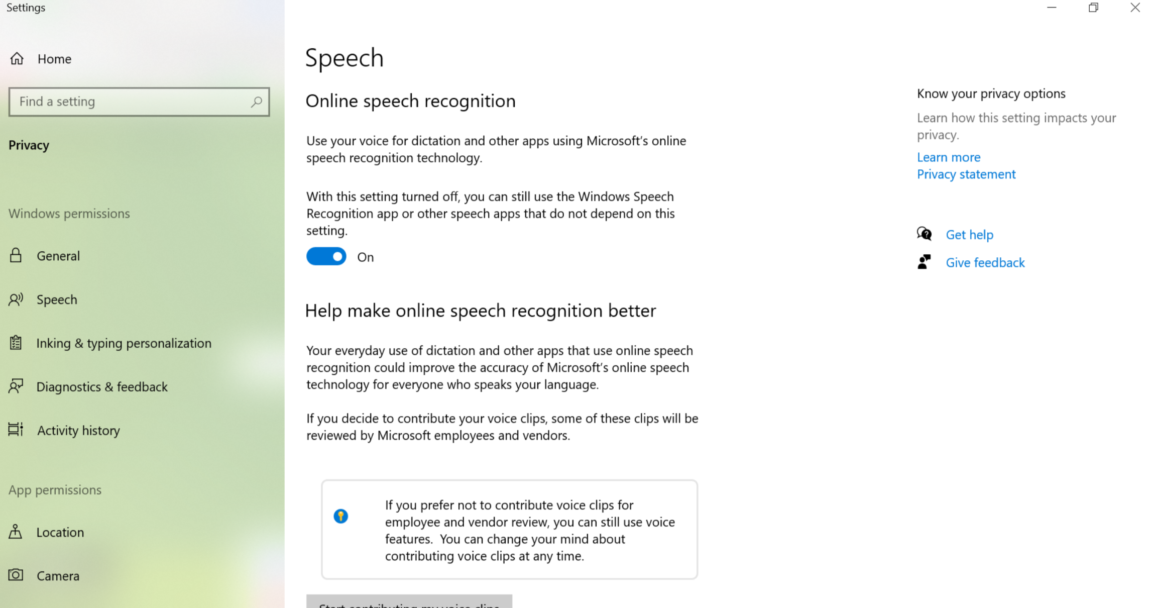 Online-Spracherkennung aktivieren, um Sprache in Text unter Windows umzuwandeln