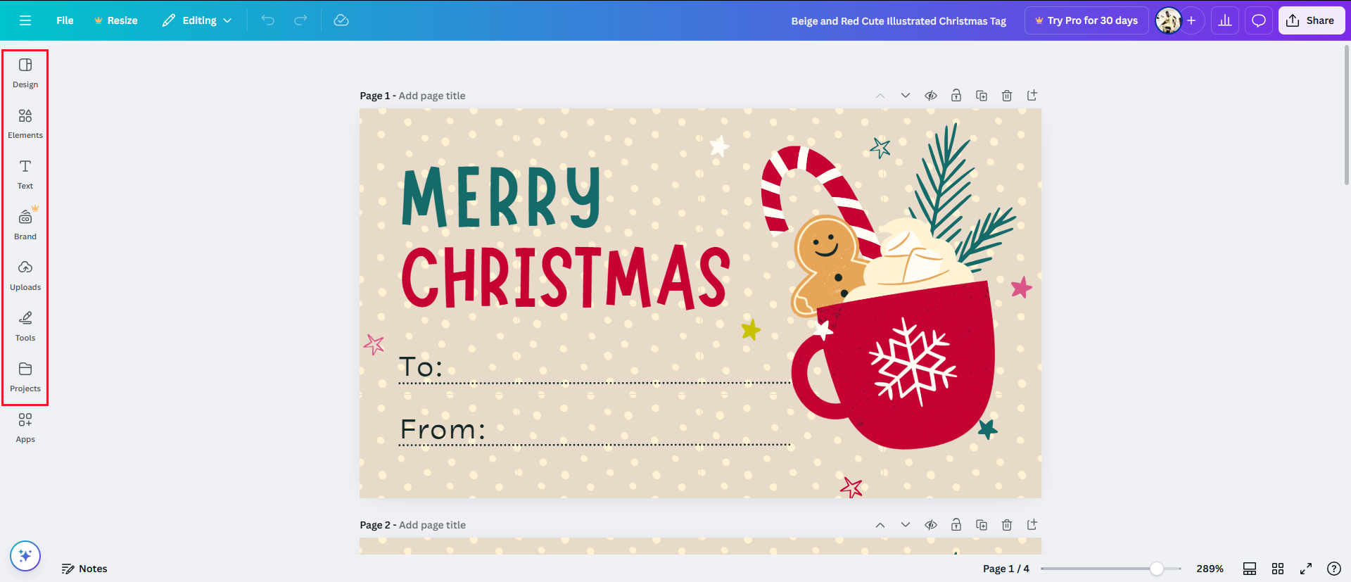 napi-print na mga label mula sa santa