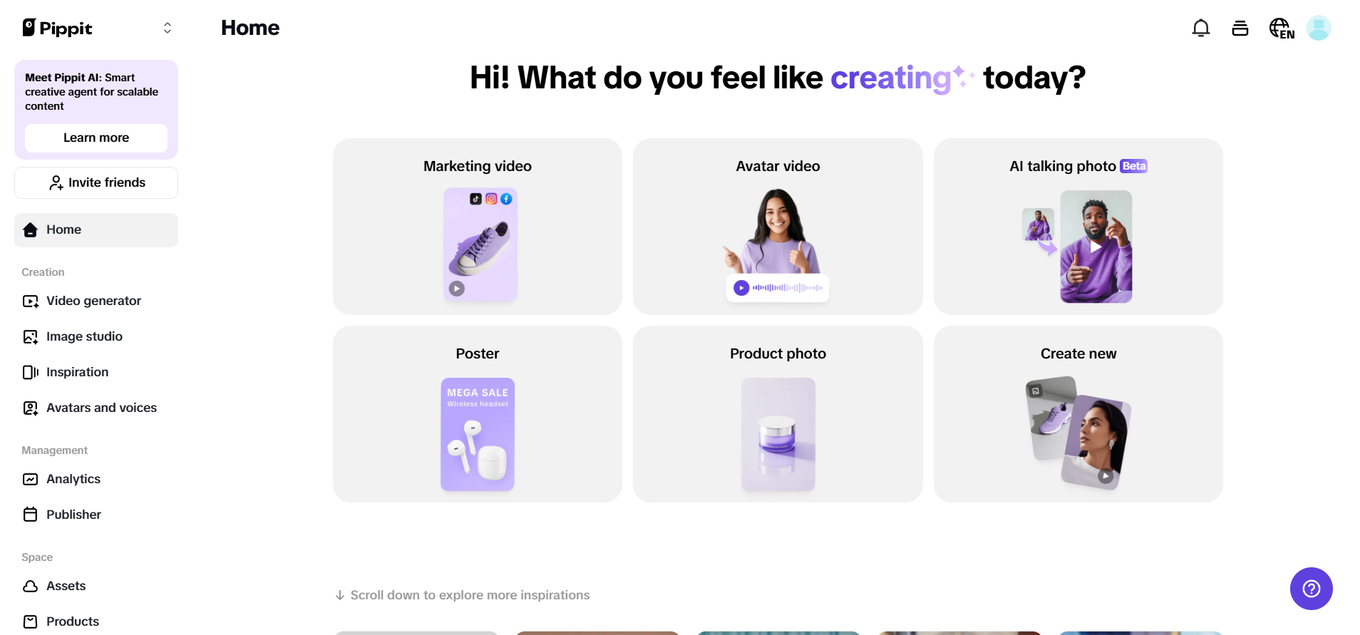 Pippit homepage