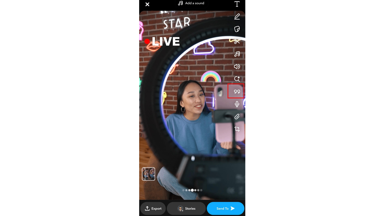 Select the video and edit