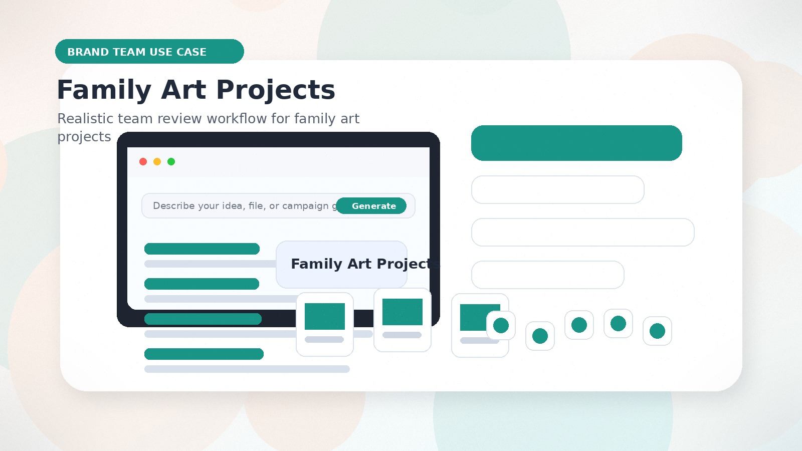 Family Art Projects realistic brand team use case visual for family art projects