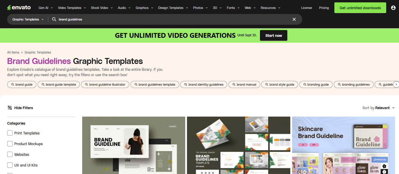 Evanto Elements interface