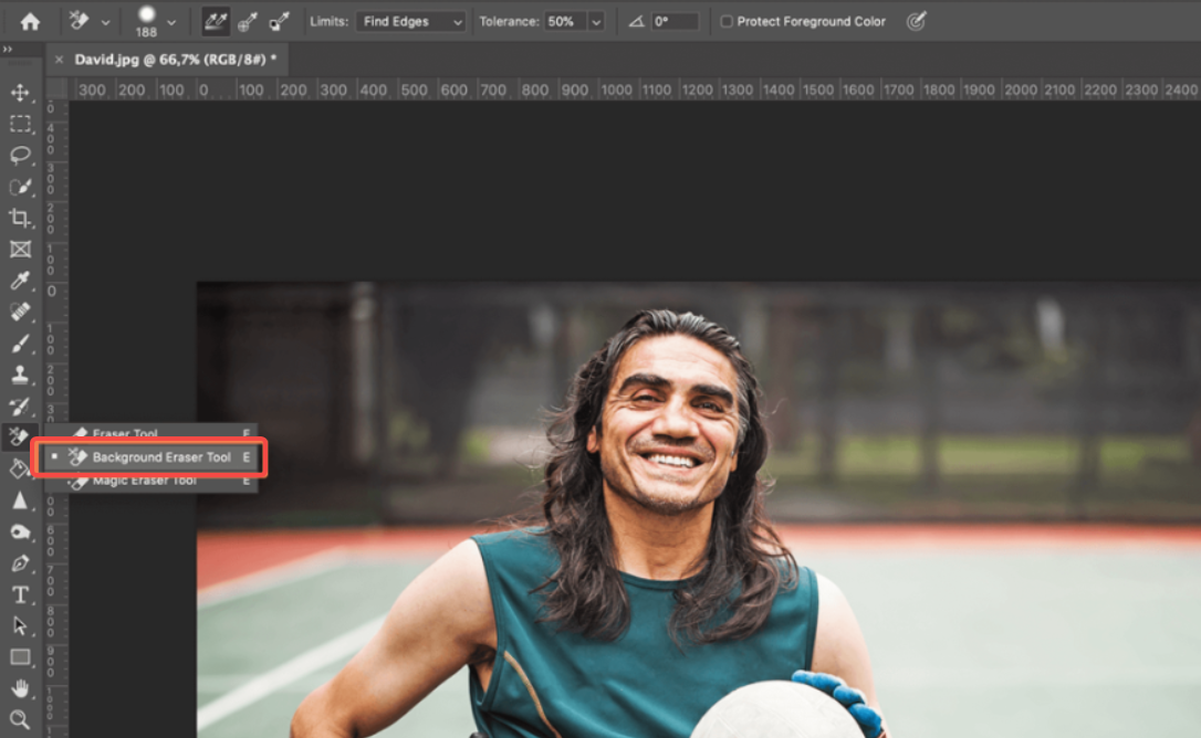 Use the Background Eraser Tool