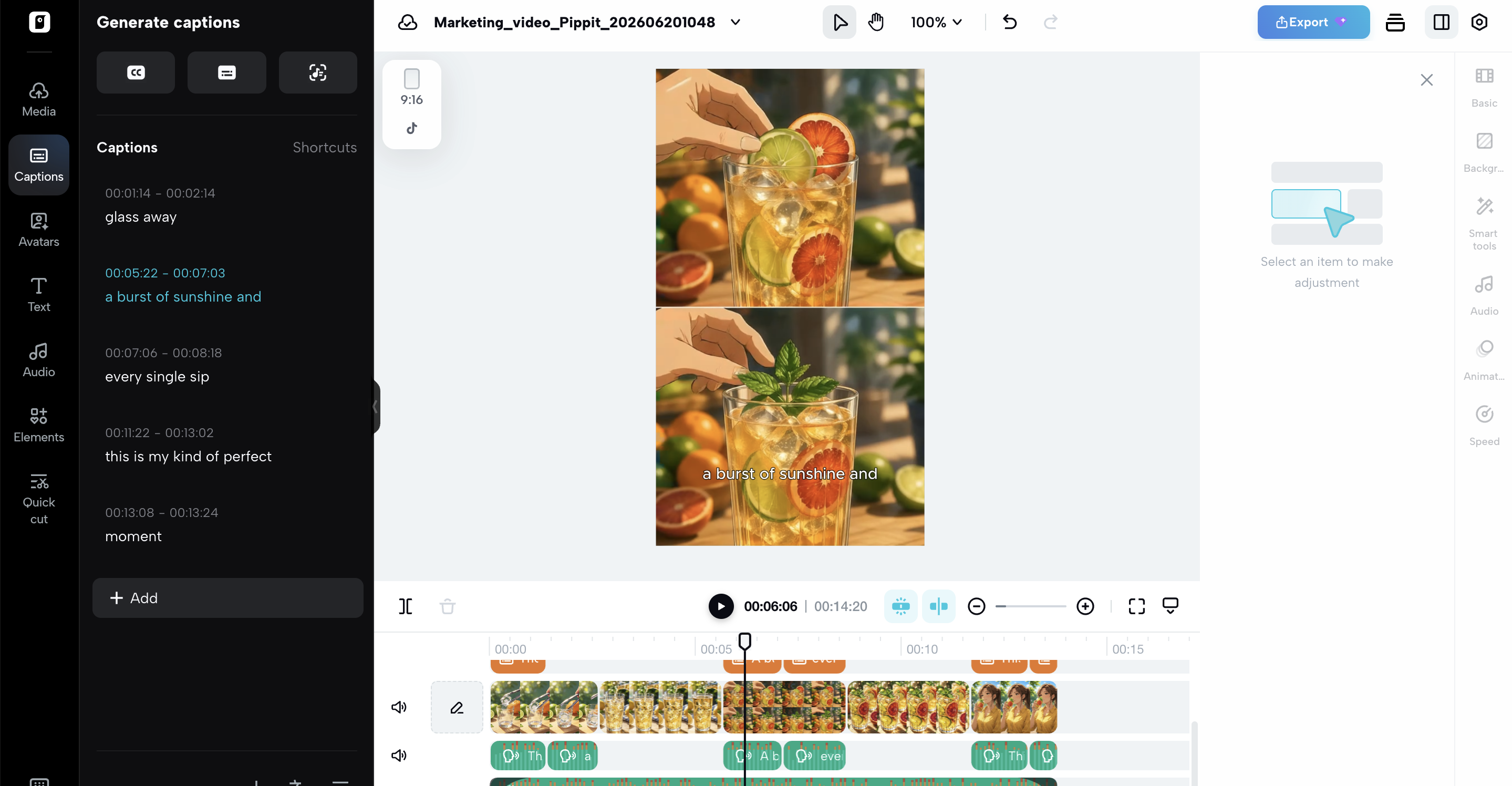 Auto caption