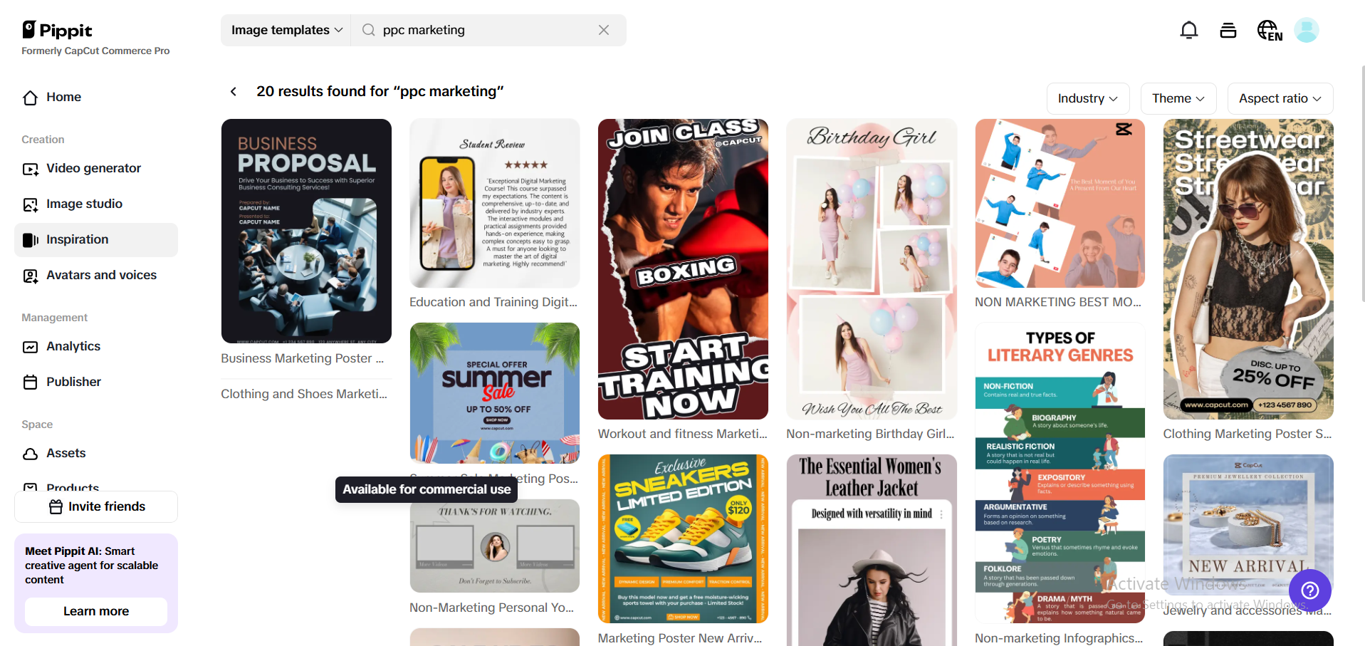 Customizable templates