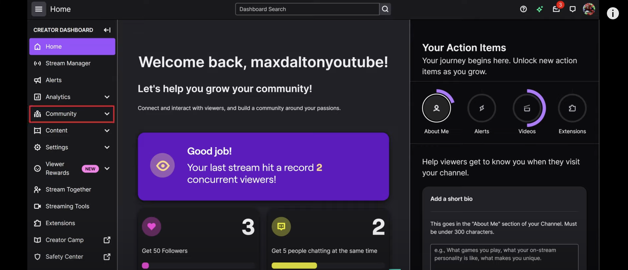 Access community section