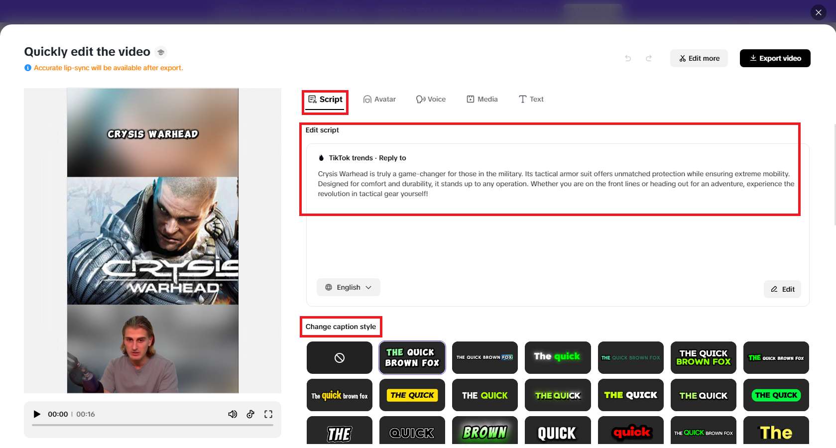 AI-based captions & subtitles