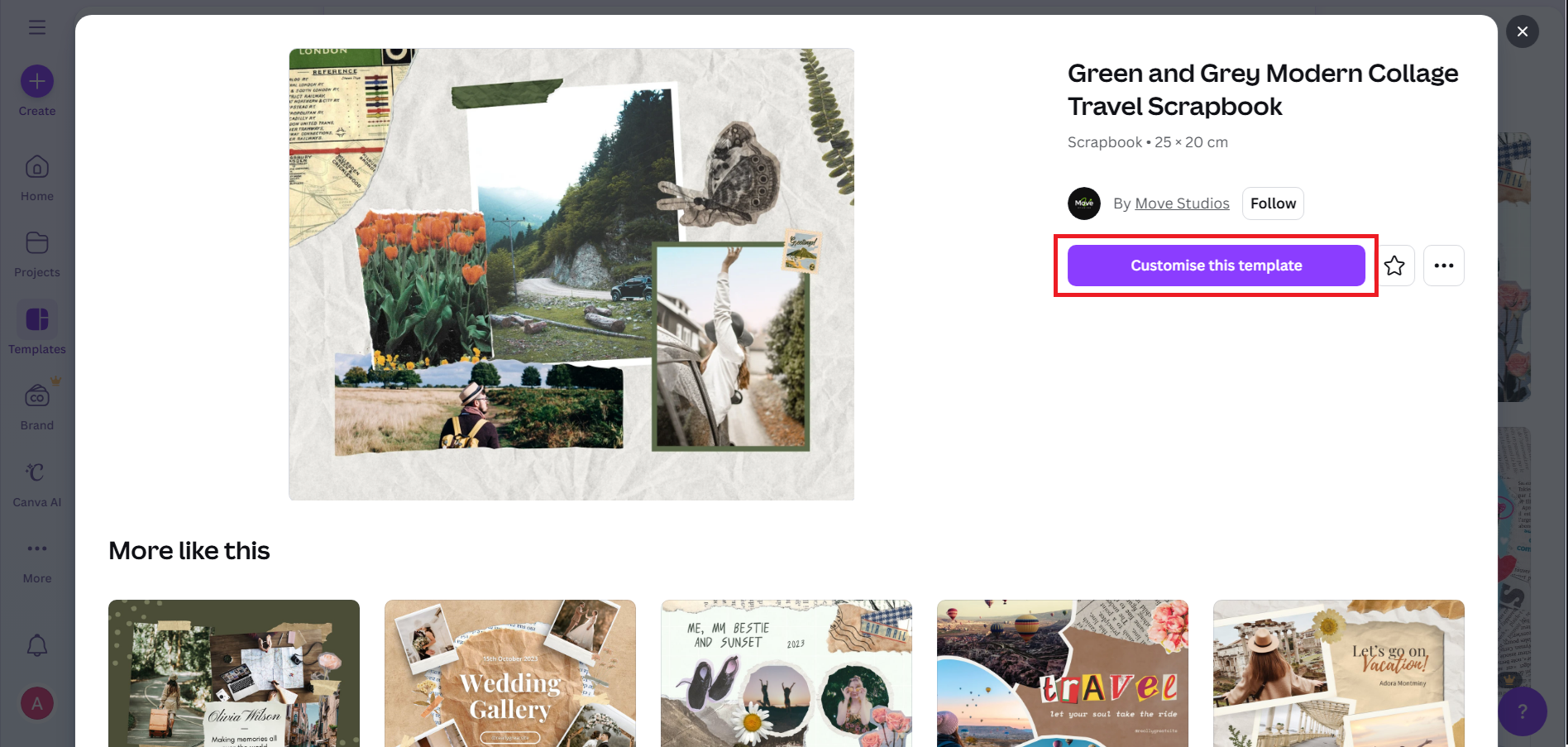 Preview and select a layout