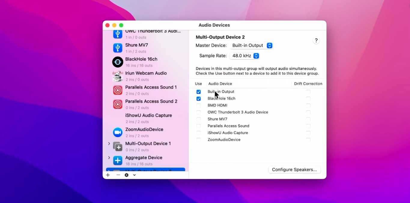 Thiết lập công cụ BlackHole để ghi âm thanh nội bộ trong QuickTime Player để ghi màn hình
