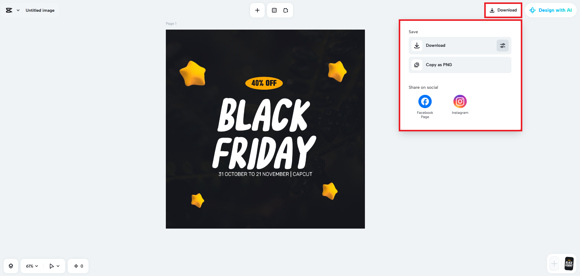 Exporte o design do seu modelo