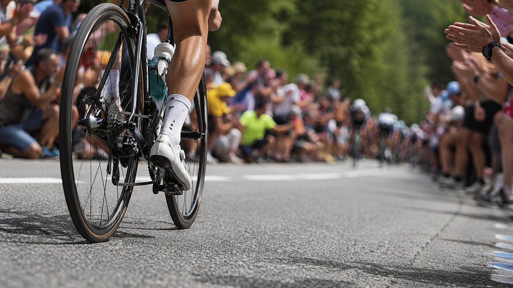 Dreamina Tour de France AI fordert Prompt Beispiel 2: Yellow Jersey Road Race auf