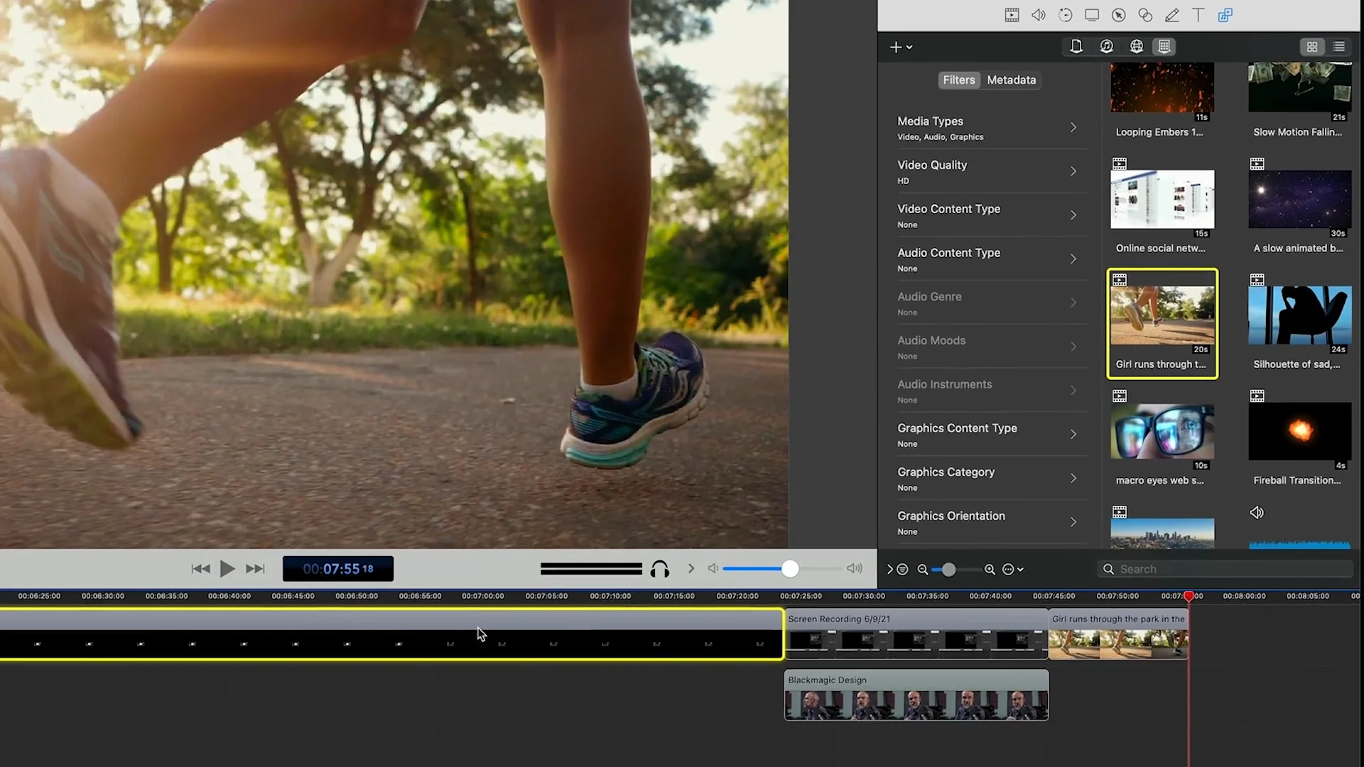Interface of ScreenFlow - one of the best software to record gameplay for YouTube
