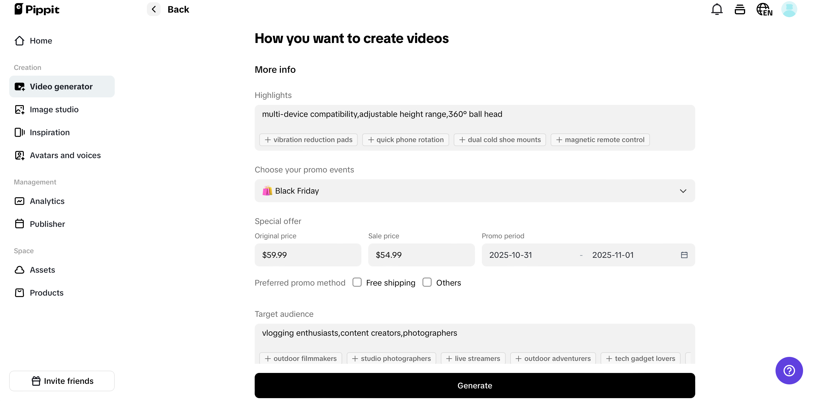 Tùy chỉnh video tiếp thị của bạn