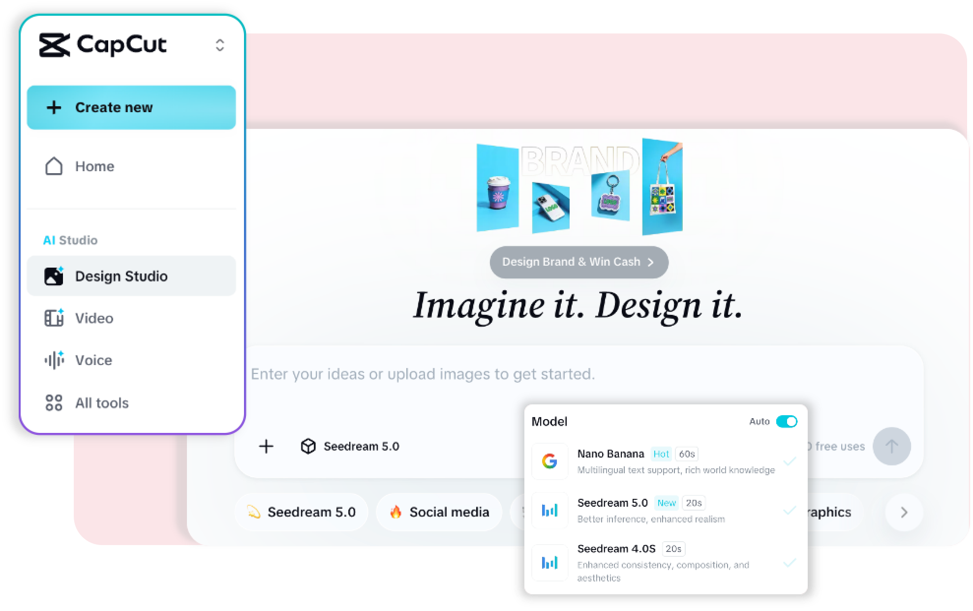Paso 1: Estudio de diseño de acceso CapCut
