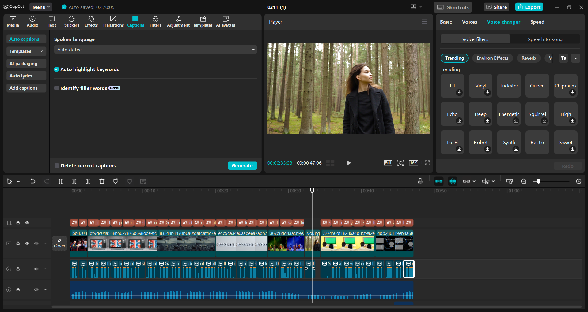 Interface of the CapCut desktop video editor - an easy way to convert scripts to videos