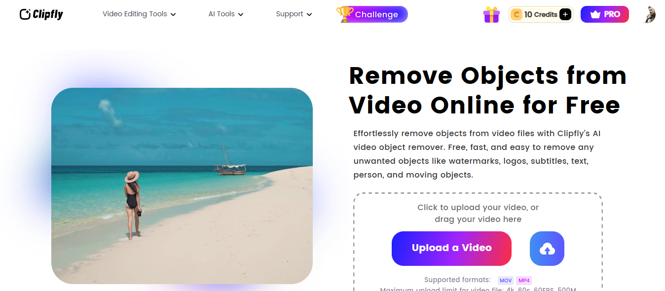 Upload your video to Clipfly