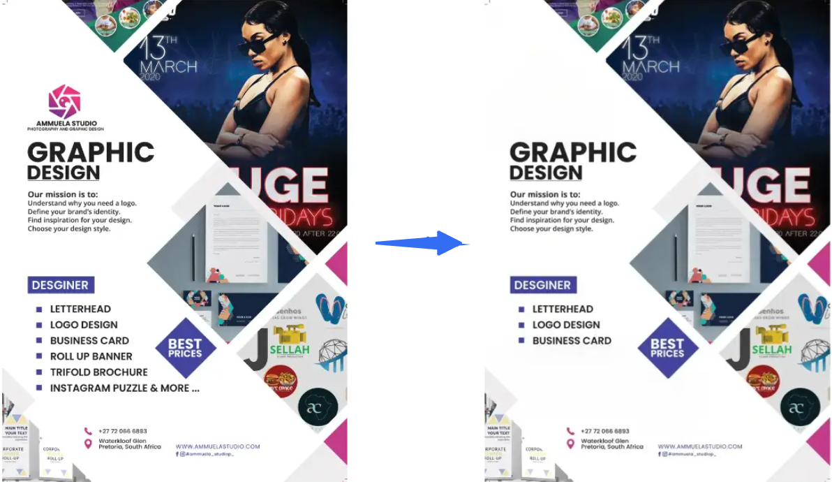More features for efficient graphic design: Interactive editing