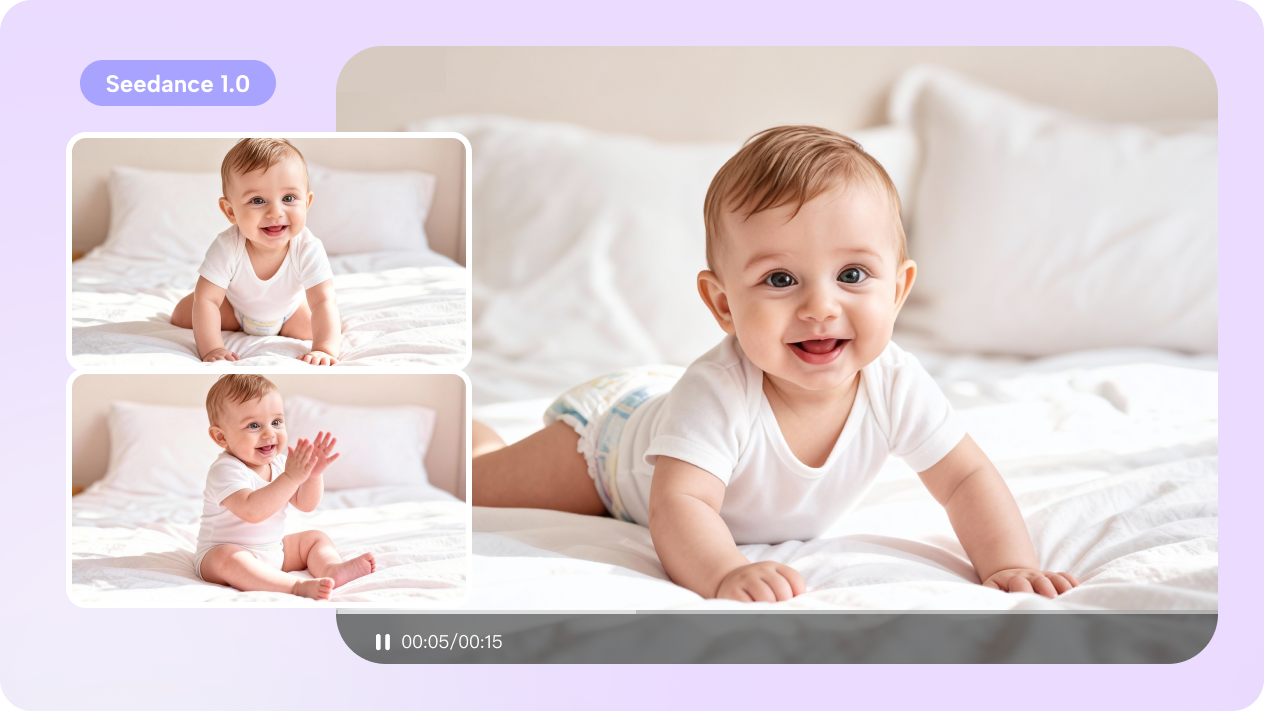 câu chuyện em bé nhiều cảnh với Multiframe