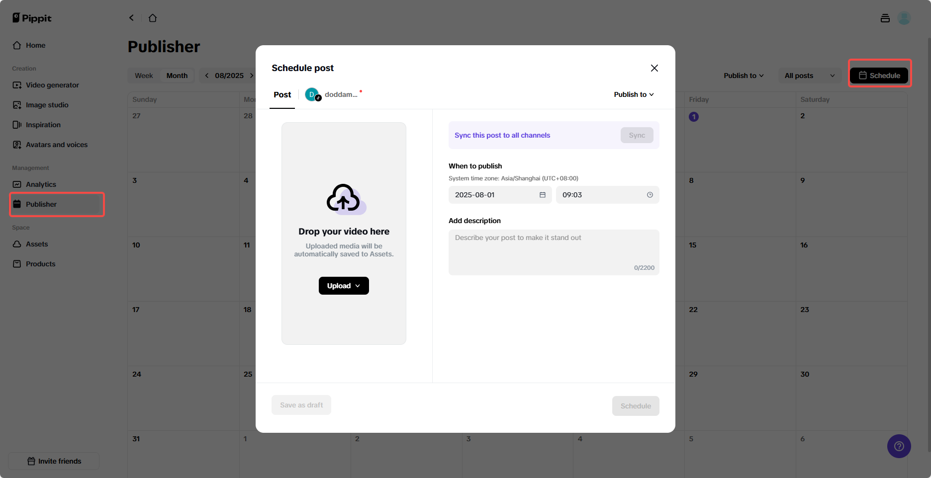Agende e monitore publicações