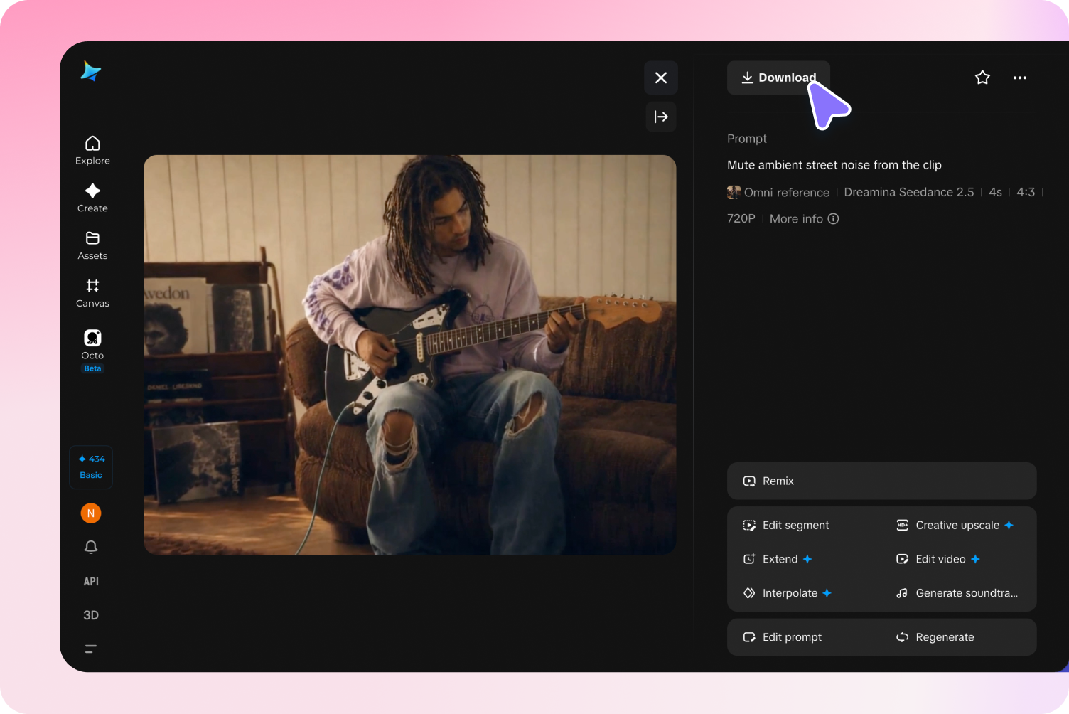 Preview and export muted video file