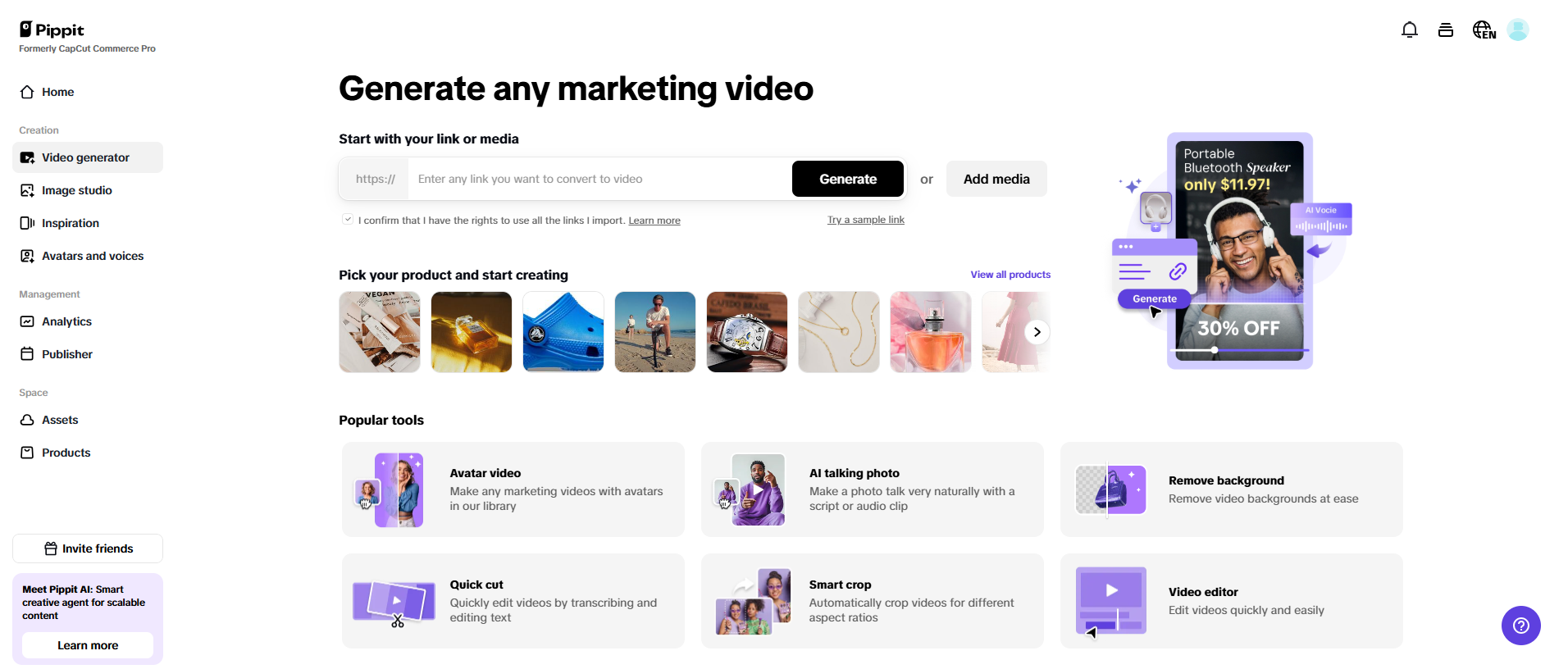 One-click video generation