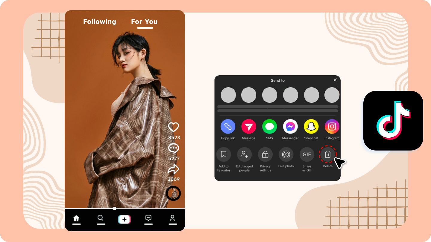 Ein TikTok-Video löschen