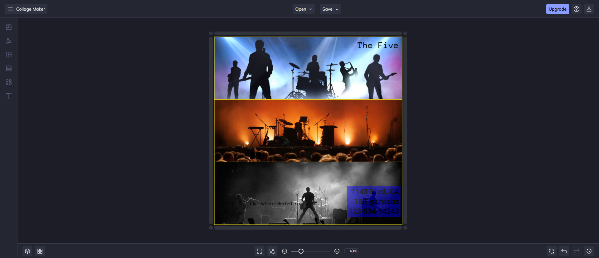 flyer para sa isang banda