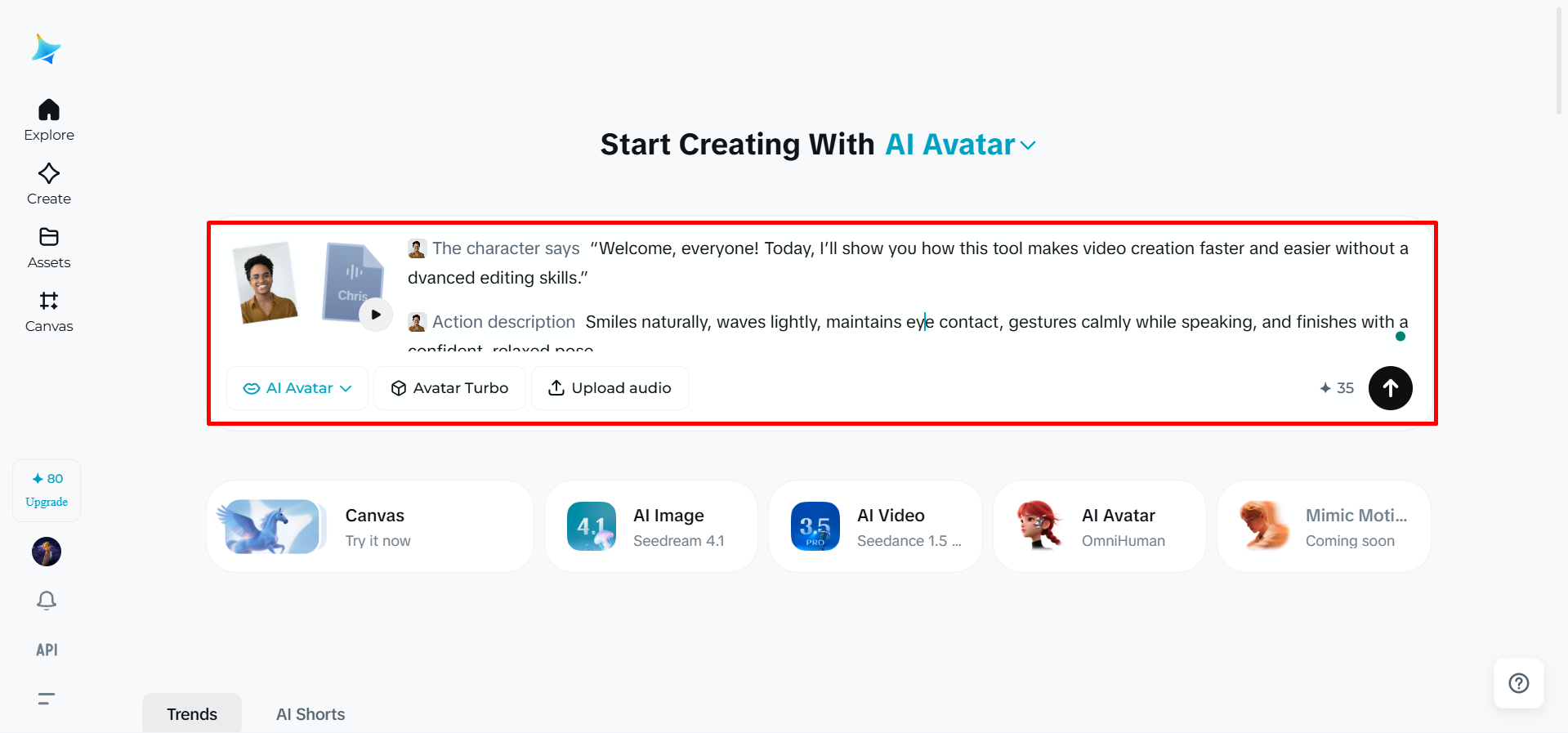 Use the AI face talking generator free