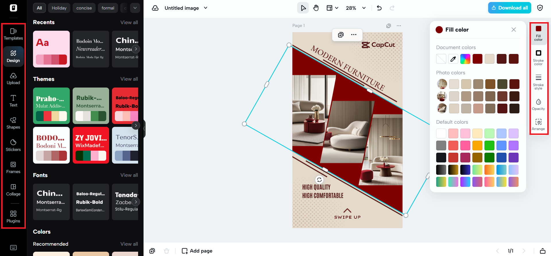 Customize your chosen template